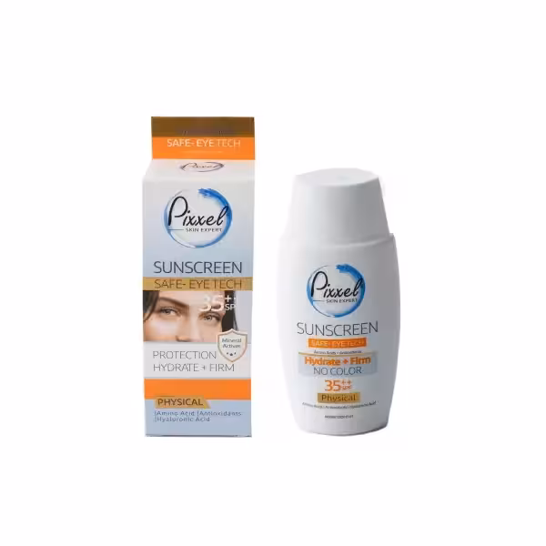 کرم ضدآفتاب دور چشم 35 SPF بدون رنگ پیکسل 50 میلی لیتر Pixxel