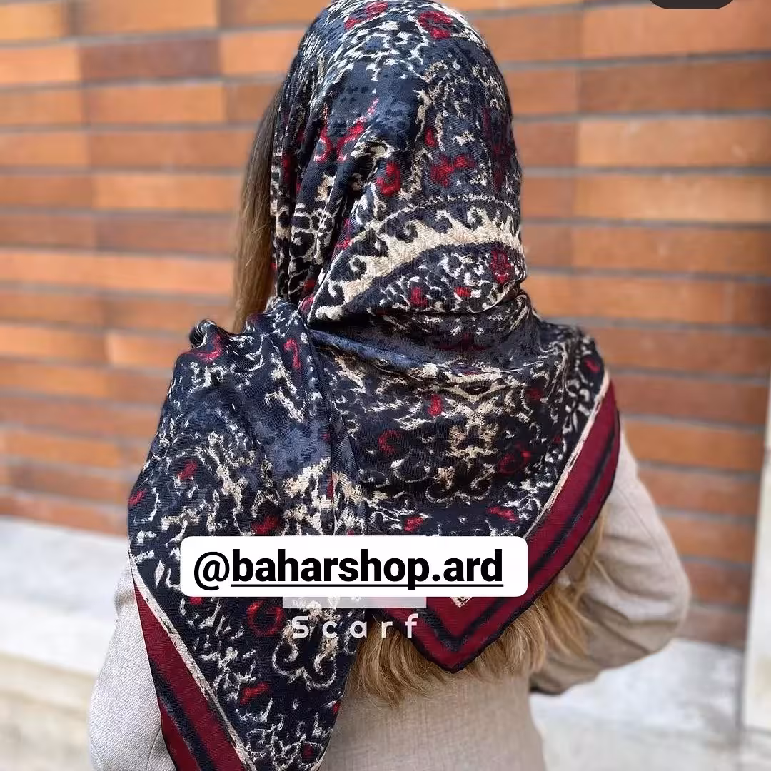 روسری پاییزه نخی کجراه قواره دار قواره 140