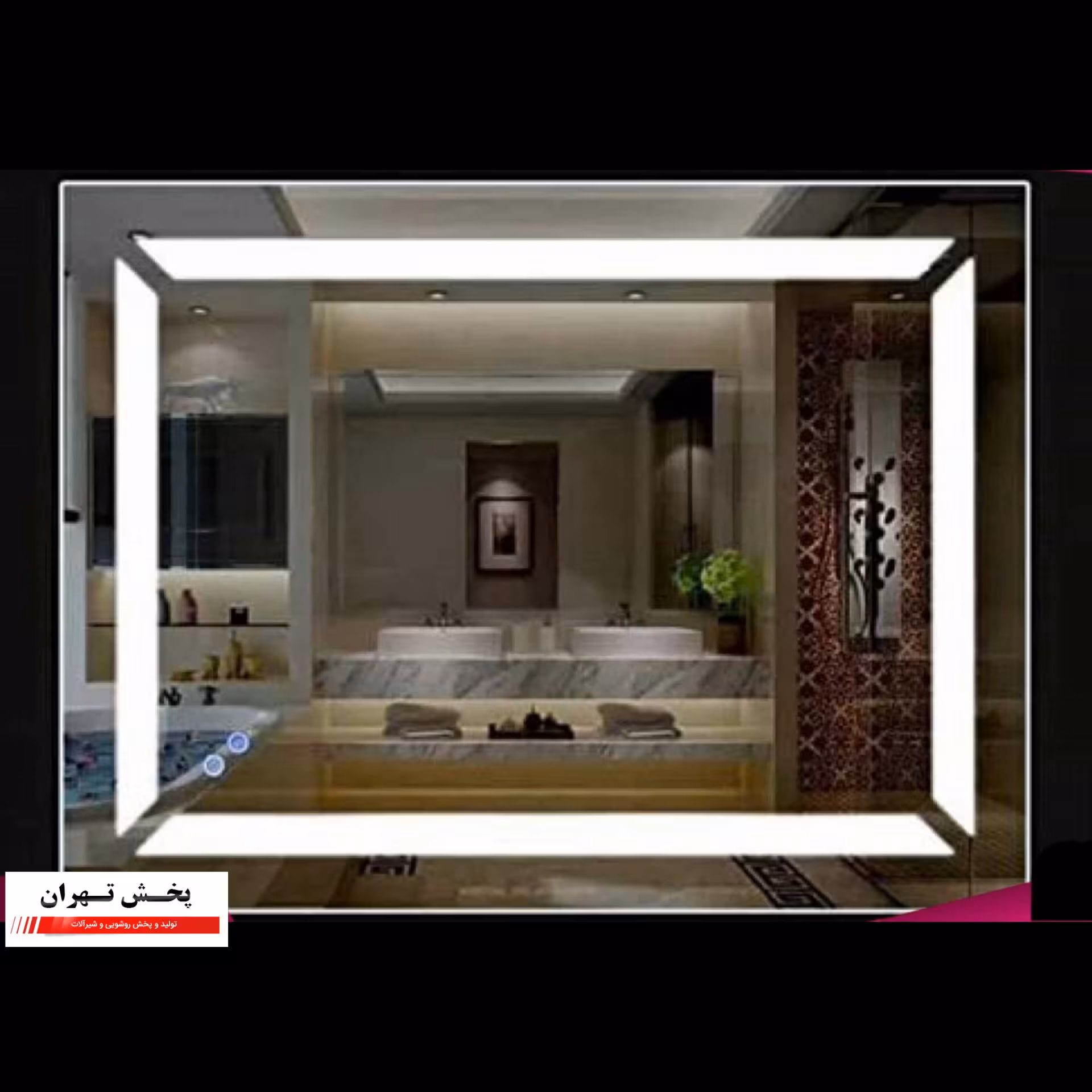 آینه بک لایت سند بلاست مدل m05 سایز 60*80