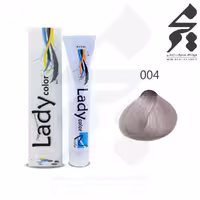 رنگ مو لیدی کالر Lady color شماره 004 حجم 100 میلی لیتر رنگ واریاسیون نقره ای