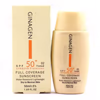 کرم ضد آفتاب رنگی پوست خشک ژیناژن SPF50(02)