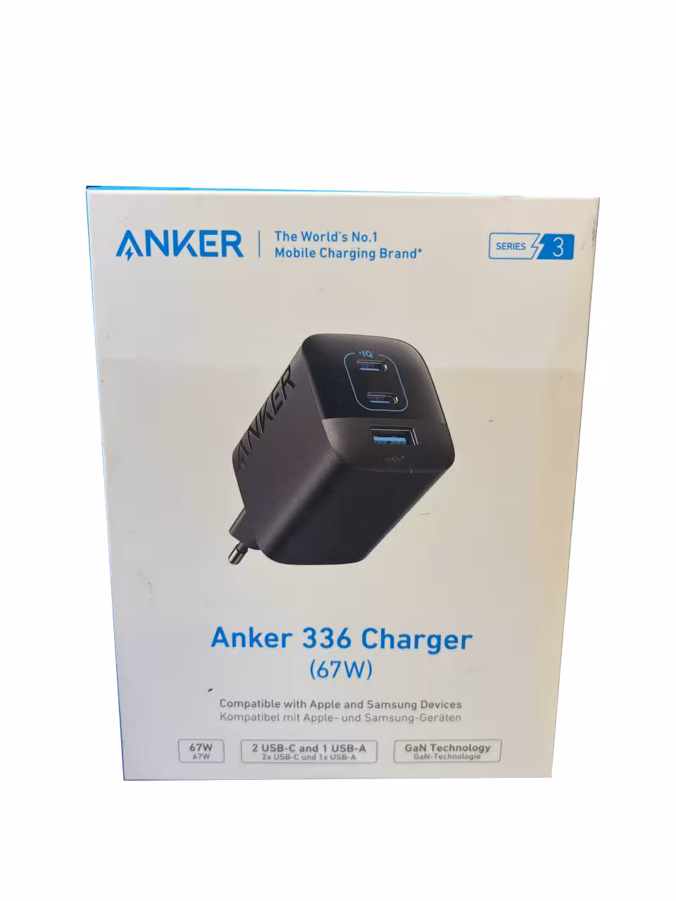شارژر دیواری انکر Anker 336 67W Three Port Wall Charger (فروش عمده و تک)
