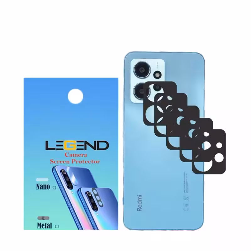 محافظ لنز دوربین لجند مدل قابدار مناسب برای موبایل شیائومی Note 12 بسته 5 عددی