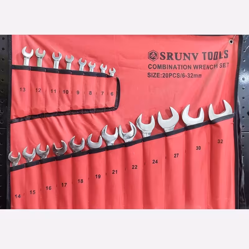 ست آچار 20 پارچه یکسر تخت یکسر رینگی اسرون Srunv اصلی 5 سال ضمانت ( خرید عمده و عکی گناوه مارکت )