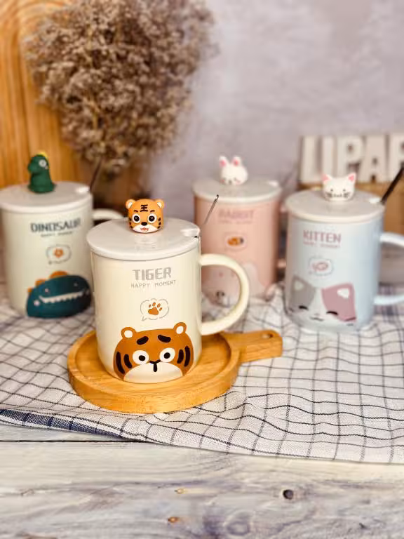 ماگ سرامیکی طرح خنگولای بامزه کد 3018