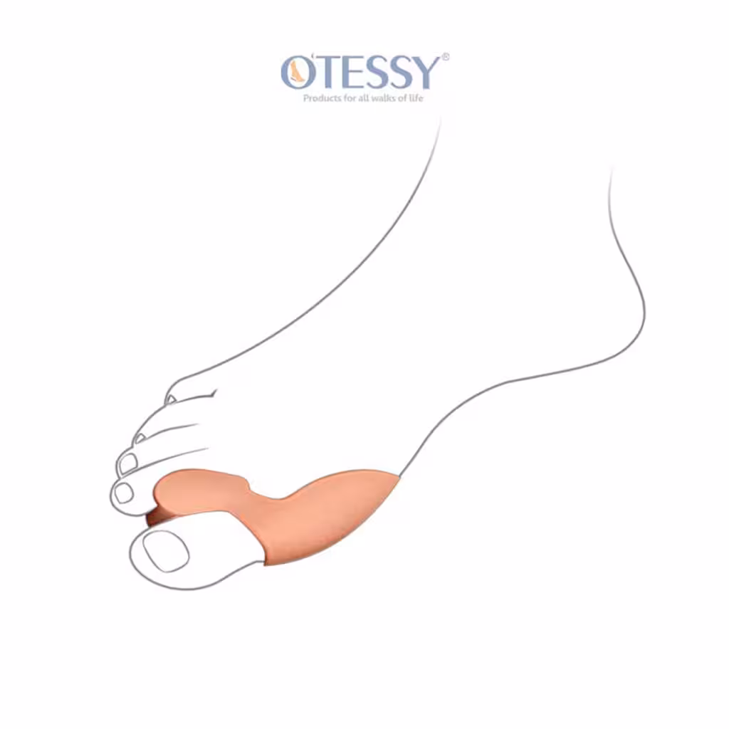 پد فاصله دهنده تک انگشت با ساپورت شست سیلیکونی مدل TF03 اتسی OTESSY