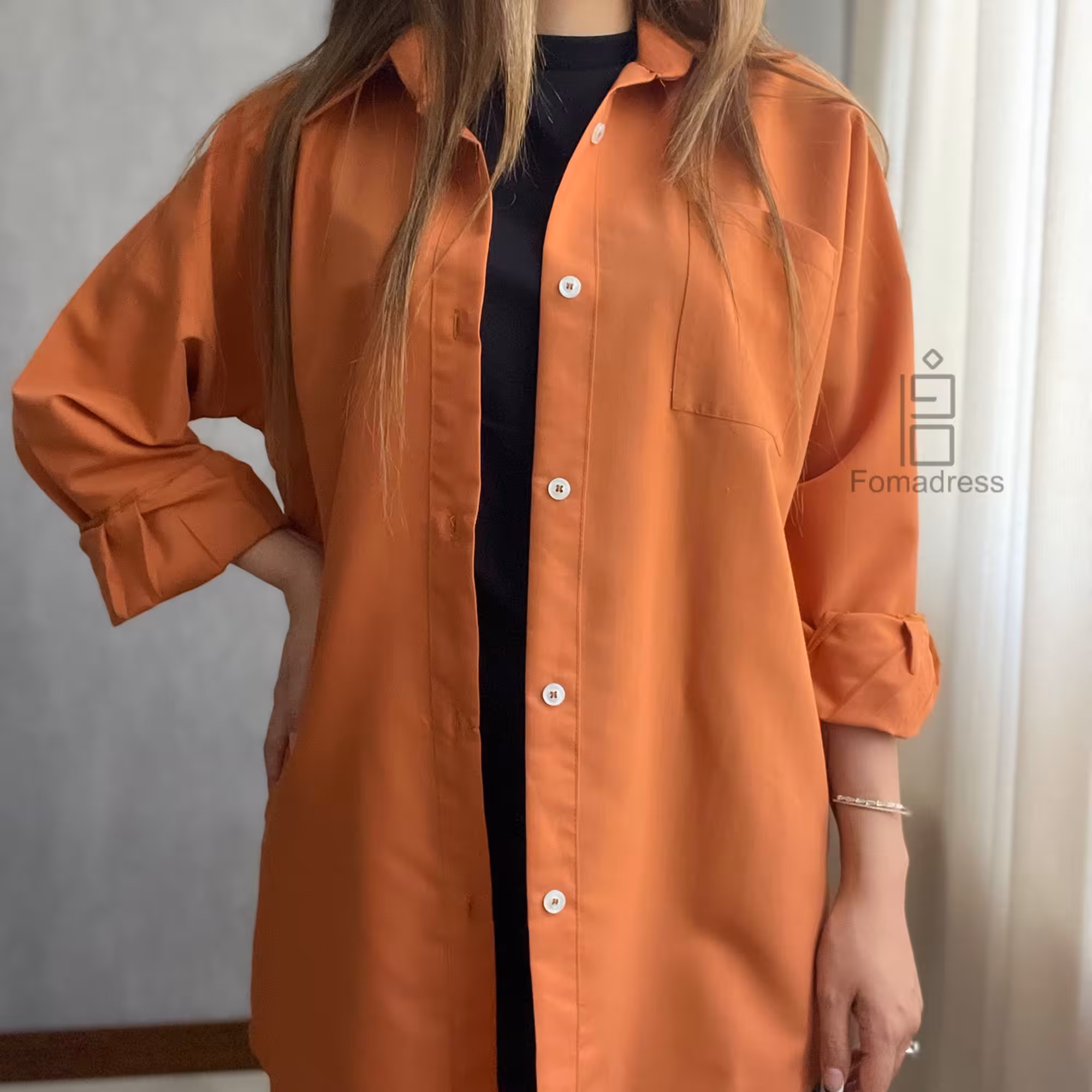 شومیز تک جیب کد 1016