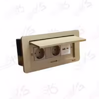 پریز کابینتی میزی توکار بژ با مکانیزم شارژر USB | ایران الکتریک