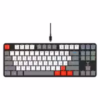 کیبورد گیمینگ هیسکا مدل HX-KEG440، سوییچ مکانیکال آبی، Tenkeyless، نورپردازی RGB | کالا مکس
