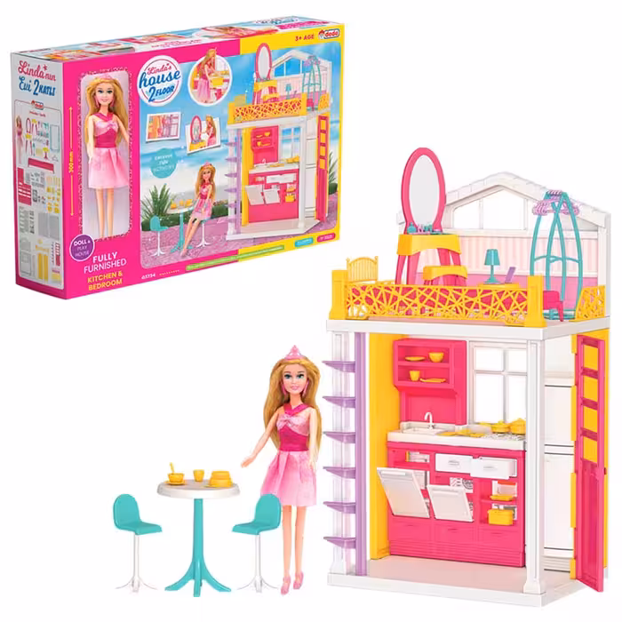 خانه عروسکی دو طبقه “لیندا” DEDE