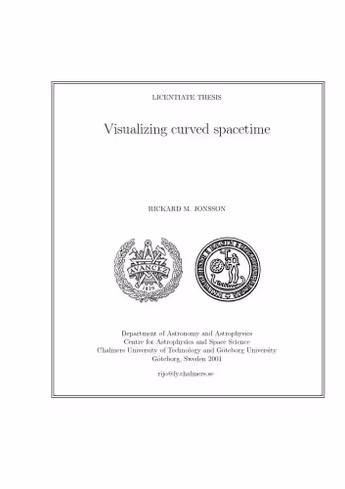 خرید و دانلود نسخه کامل کتاب Visualizing curved spacetime (Licentiate thesis)