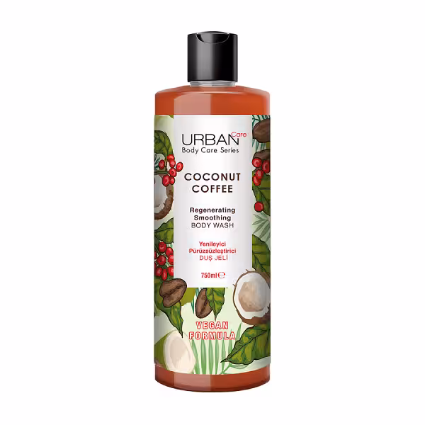 شامپو بدن شاداب کننده اوربن کر Urban Care رایحه قهوه و نارگیل حجم 750 میل