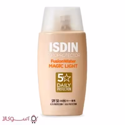 ضد آفتاب ایزدین فیوژن واتر مدل magic light حجم 50 میل