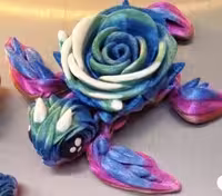 مدل سه بعدی لاکپشت طرح گل متحرک (slt)