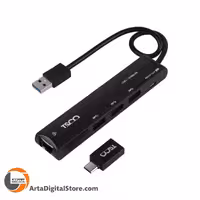 هاب 4 پورت TSCO THU-1165 4Port USB3.1 Hub Black