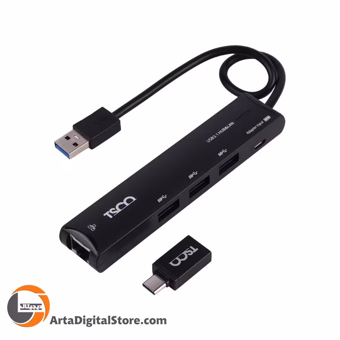 هاب 4 پورت TSCO THU-1165 4Port USB3.1 Hub Black
