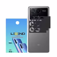 محافظ لنز دوربین قابدارمدل لجند مناسب برای موبایل شیائومی Poco X6 Pro بسته 3 عددی
