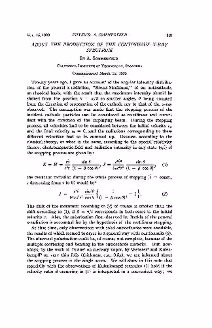 خرید و دانلود نسخه کامل کتاب About the Production of the Continuous X-Ray Spectrum