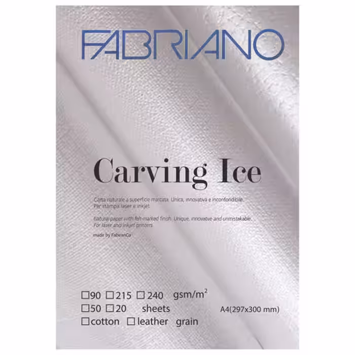 مقوا کاروینگ آیس فابریانو 215 گرم کاغذ پرینتر طرح چرم