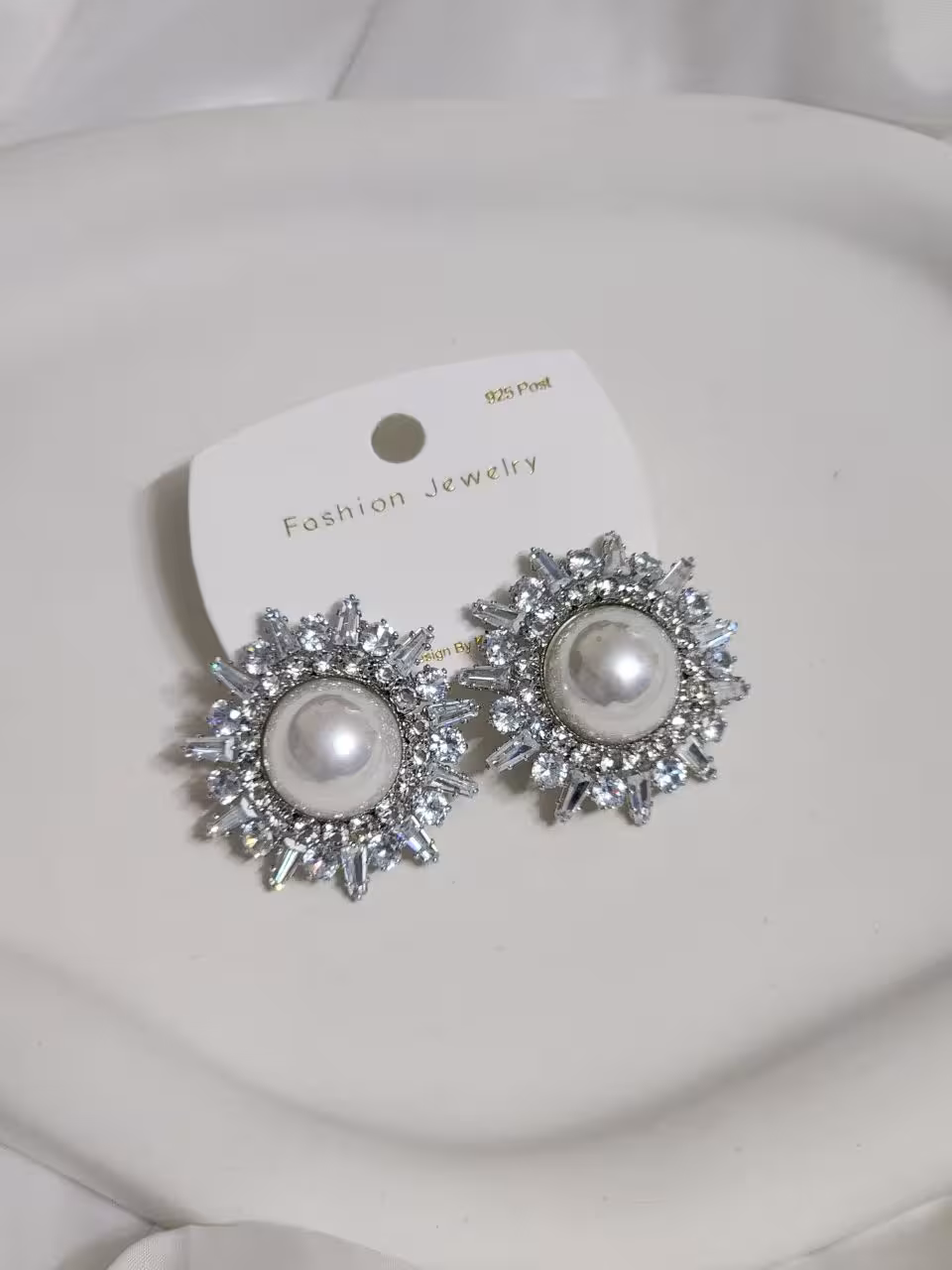 گوشواره استیل جواهری وارداتی