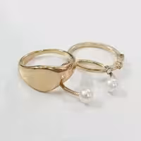 پک سه عددی حلقه انگشتر طلایی مجلسی ، کار فوق العاده زیبا و حرفه ای