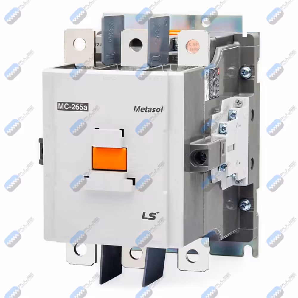کنتاکتور 265 آمپر 147KW ال اس سری MC با کد MC-265a 100~240AC/DC _بوبین 100/240V AC/DC_تعداد کنتاکت کمکی: 2NO 2NC