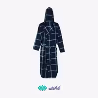 حوله تن پوش کلاه دار چهارخانه، رنگ سرمه ای، برند ابراهیمی