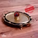 پیتر پیوتر انتیک برنجی طرح رز سینی بیضی بزرگ  181SE-B