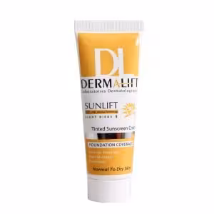 کرم ضد آفتاب رنگی SPF50 پوست خشک و معمولی درمالیفت 40 میلی لیتر