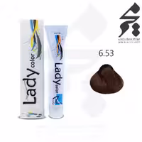 رنگ مو لیدی کالر Lady color شماره 6.53 حجم 100 میلی لیتر رنگ بلوند فندقی تیره