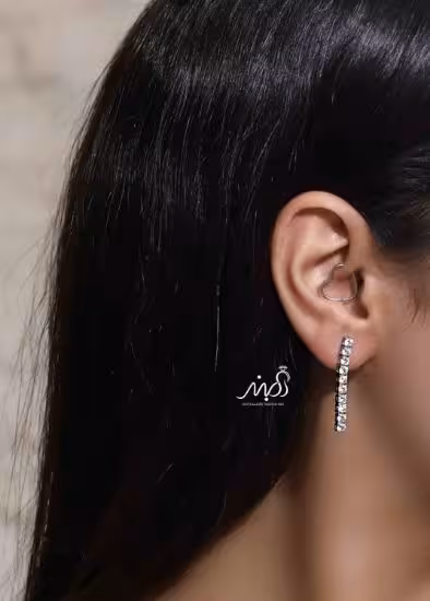 💍گوشواره جواهری تنیسی  ؛ با طراحي زيبا نقره عیار 925 (E_5036)