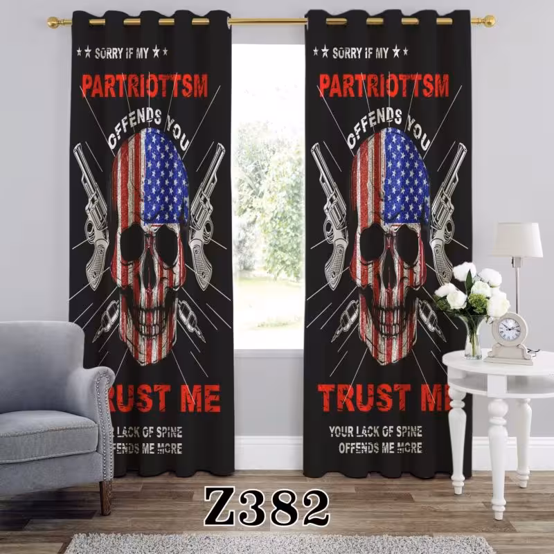 پرده سه بعدی طرح اسکلت