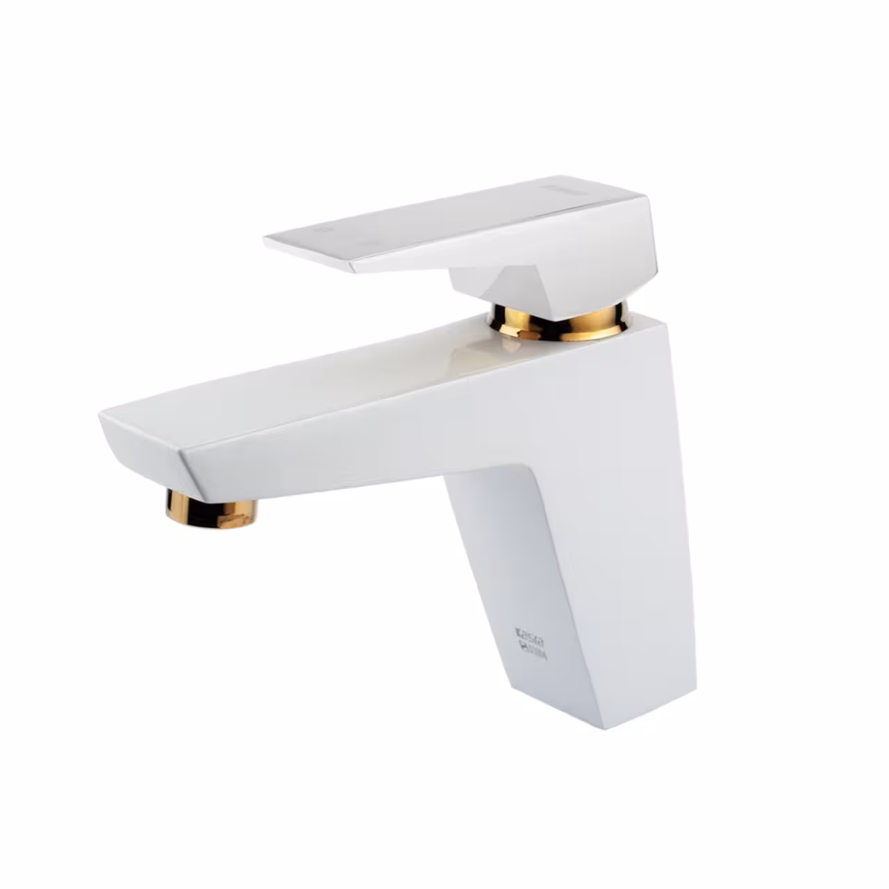 شیر روشویی کسری مدل کنکورد سفید طلایی