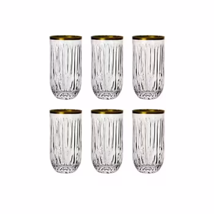 لیوان بلور سولو مدل لبه طلایی