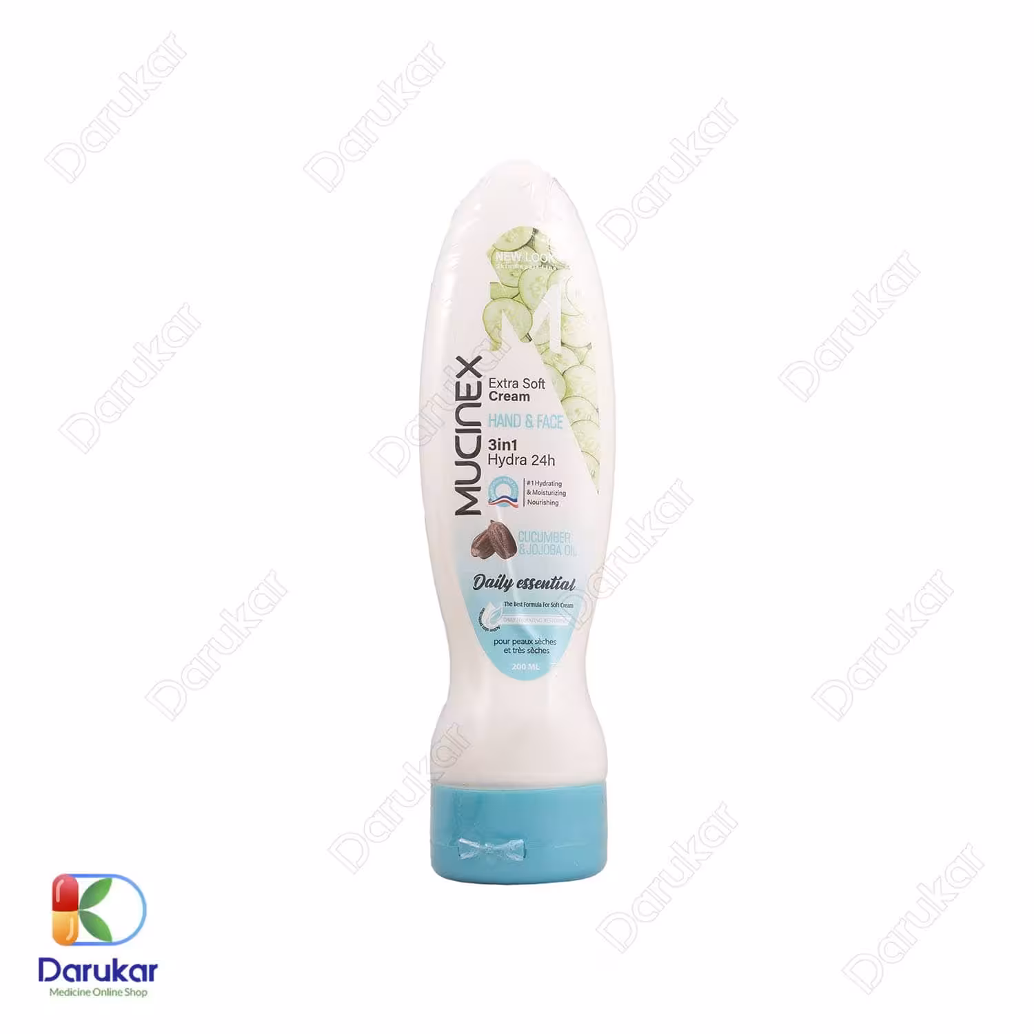 کرم دست و صورت روغن جوجوبا و اسانس خیار ماسینکس