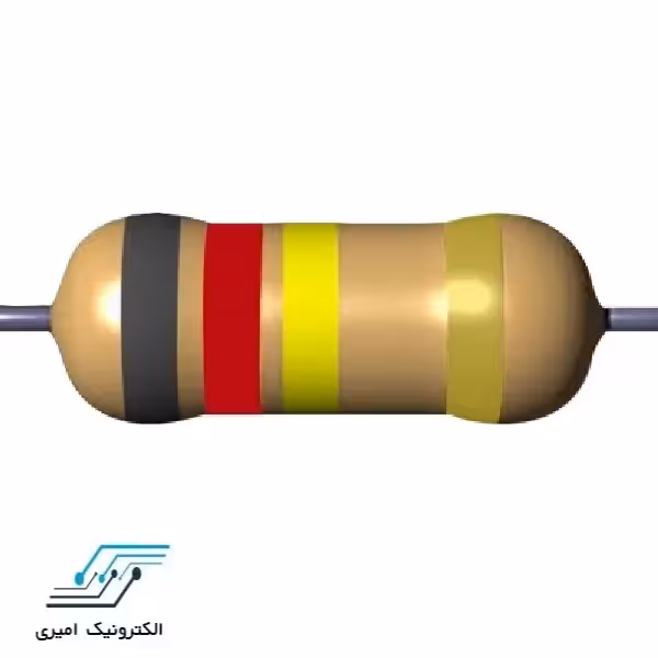مقاومت 820 کیلو اهم 3 وات 5 درصد