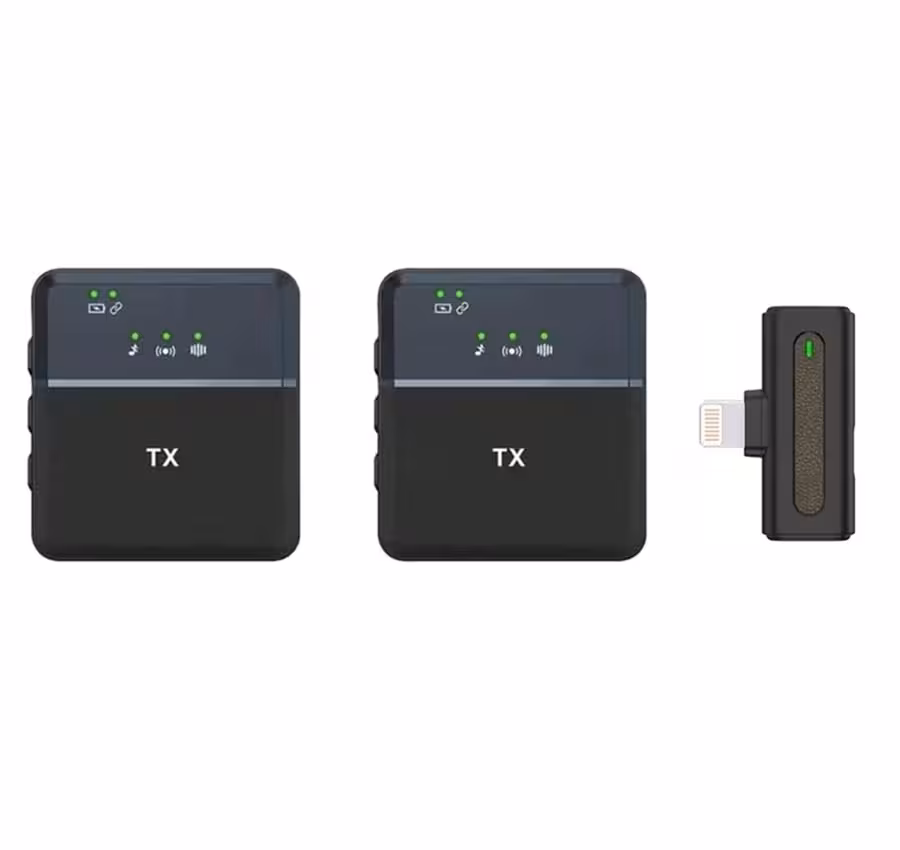 میکروفن یقه ای بی سیم مدل SX8 Dual Mic iphone