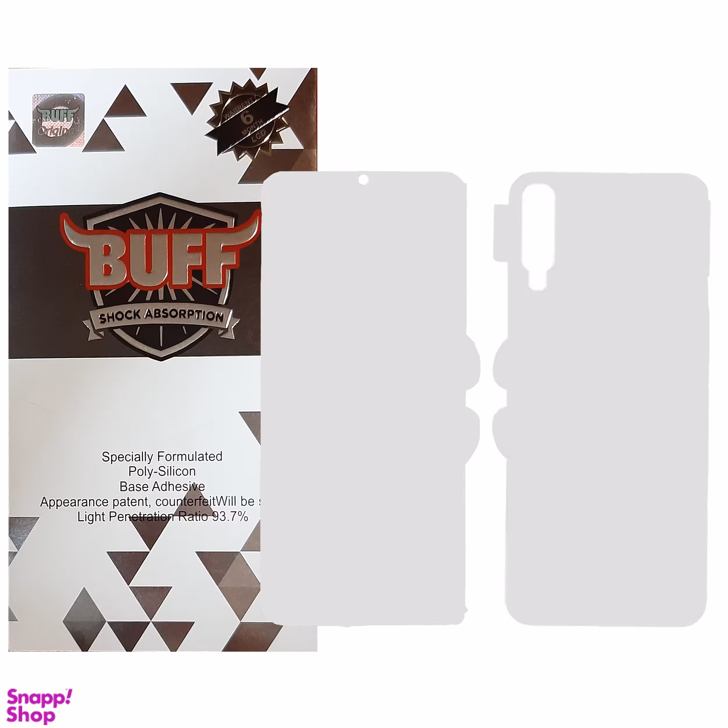 محافظ صفحه نمایش و پشت گوشی بوف (Buff) مدل HgC15 مناسب موبایل سامسونگ Galaxy A50/A50s