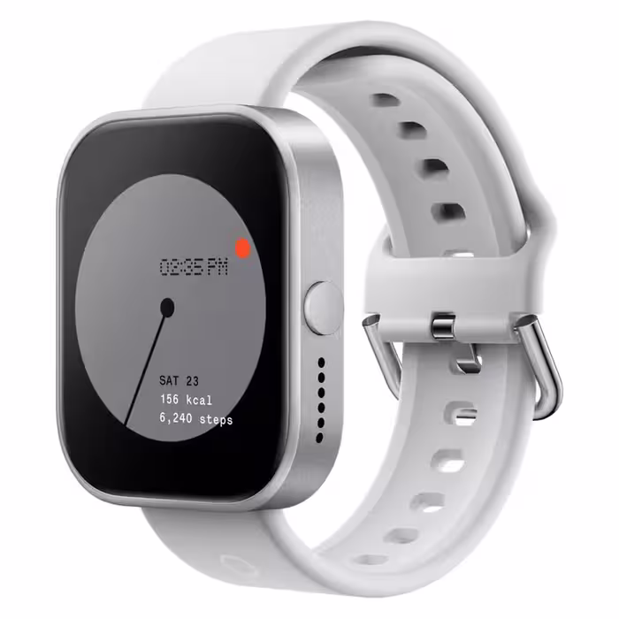 ساعت هوشمند ناتینگ مدل BGH ORP ORGINAL WATCH دارای قابلیت های کنترل موسیقی، شمارنده ضربان قلب، گام شمار، قابلیت مکالمه از طریق بلوتوث، پشتیبانی از زبان فارسی، بند سیلیکون | کالا مکس