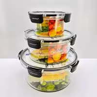 ظرف فریزری آکریلیک سه سایز دایره ایی