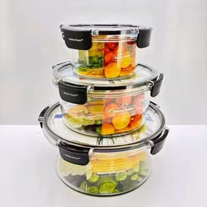 ظرف فریزری آکریلیک سه سایز دایره ایی