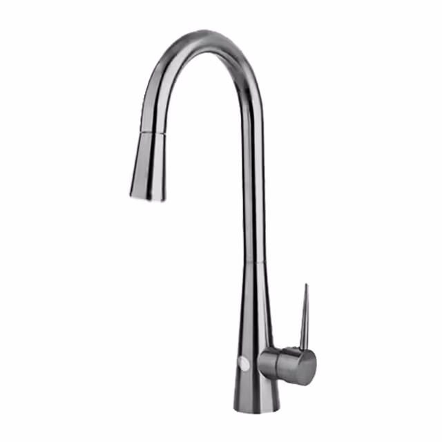 شیر ظرفشویی شلنگدار راسان مدل سارینا کروم مات