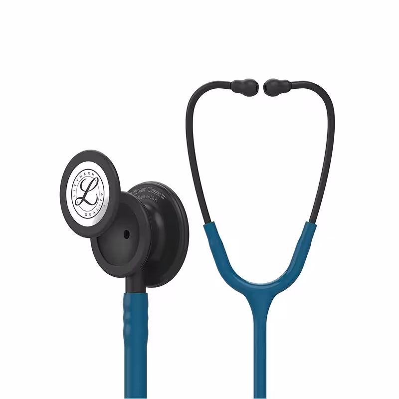گوشی پزشکی لیتمن مدل کلاسیک 3 رنگ آبی کاربنی مشکی 5869 | Littmann Classic iii 5869