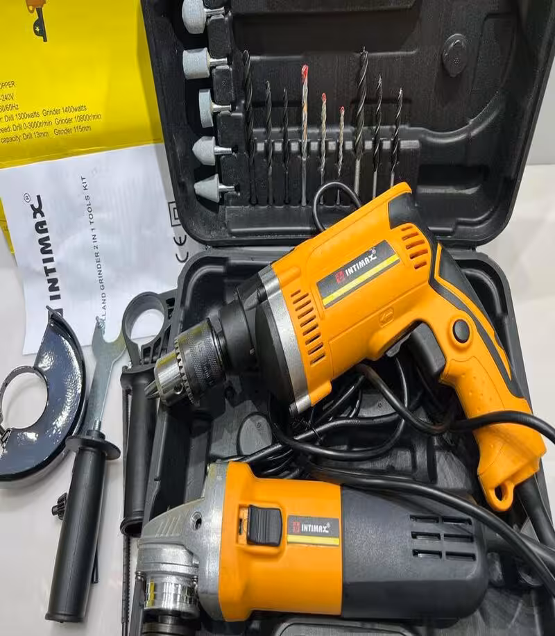 کیت دریل 13 چکشی و مینی فرز اینتیمکس مدل m2