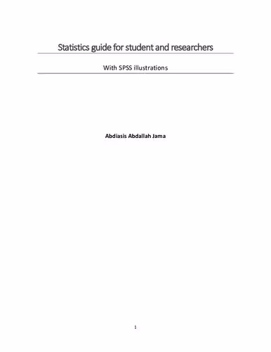خرید و دانلود نسخه کامل کتاب Statistics guide for student and researchers. With SPSS illustrations
