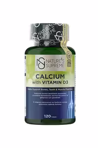 قرص کلسیم و ویتامین D3 برند Natures Supreme - بسته 120 عددی