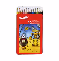 مداد رنگی 12 رنگ اونر جعبه فلزی