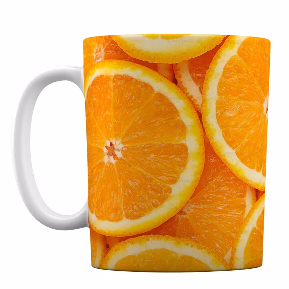 ماگ طرح پرتقال orange کد 602
