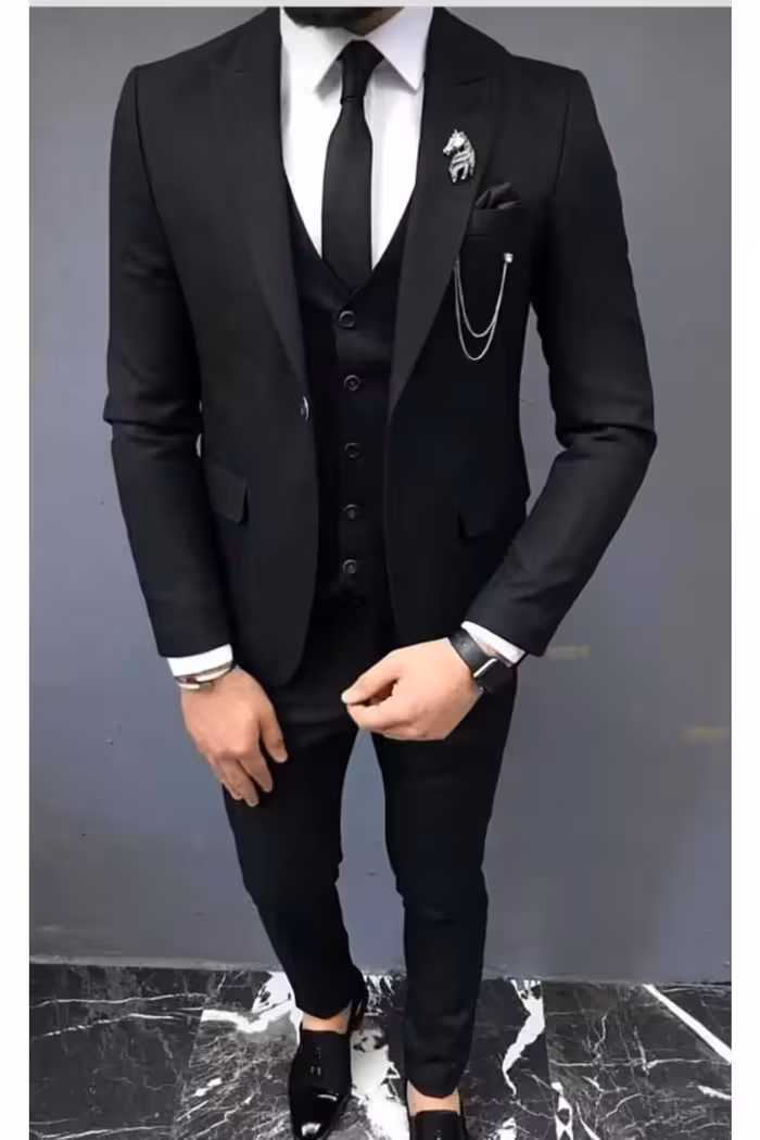 کت و شلوار یقه دار اورجینال ترک - 9393