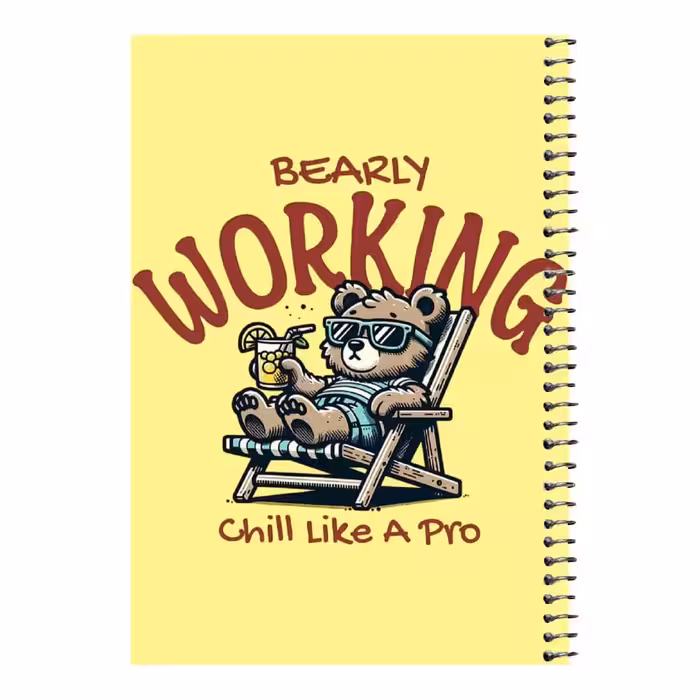 دفتر مشق 80 برگ اس جی مدل خرس و آفتاب